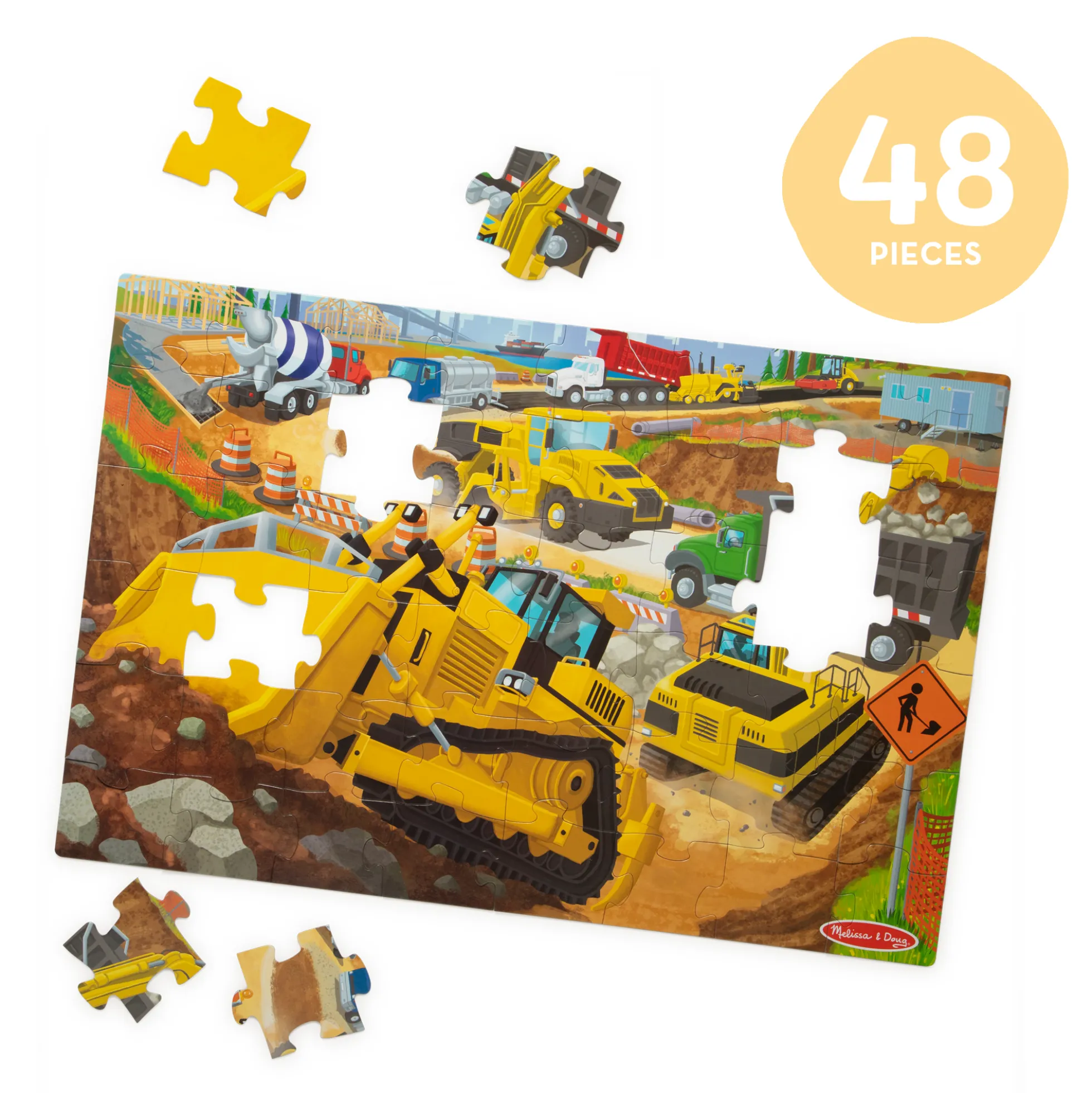 Building Site Floor Puzzle - 48 Pieces