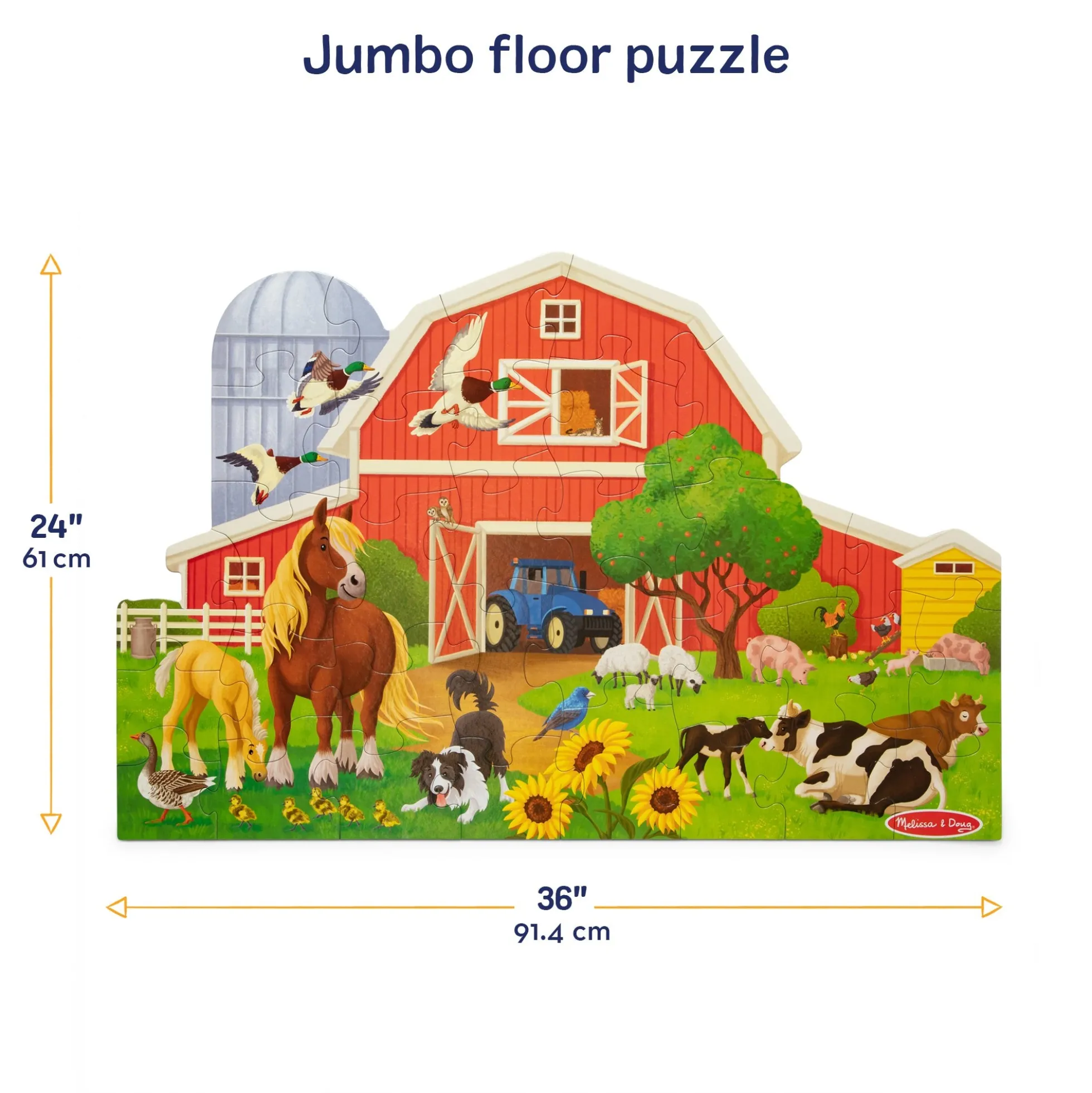 Busy Barn Shaped Floor Puzzle - 32 Pieces