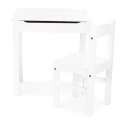 Child's Lift-Top Desk & Chair - White