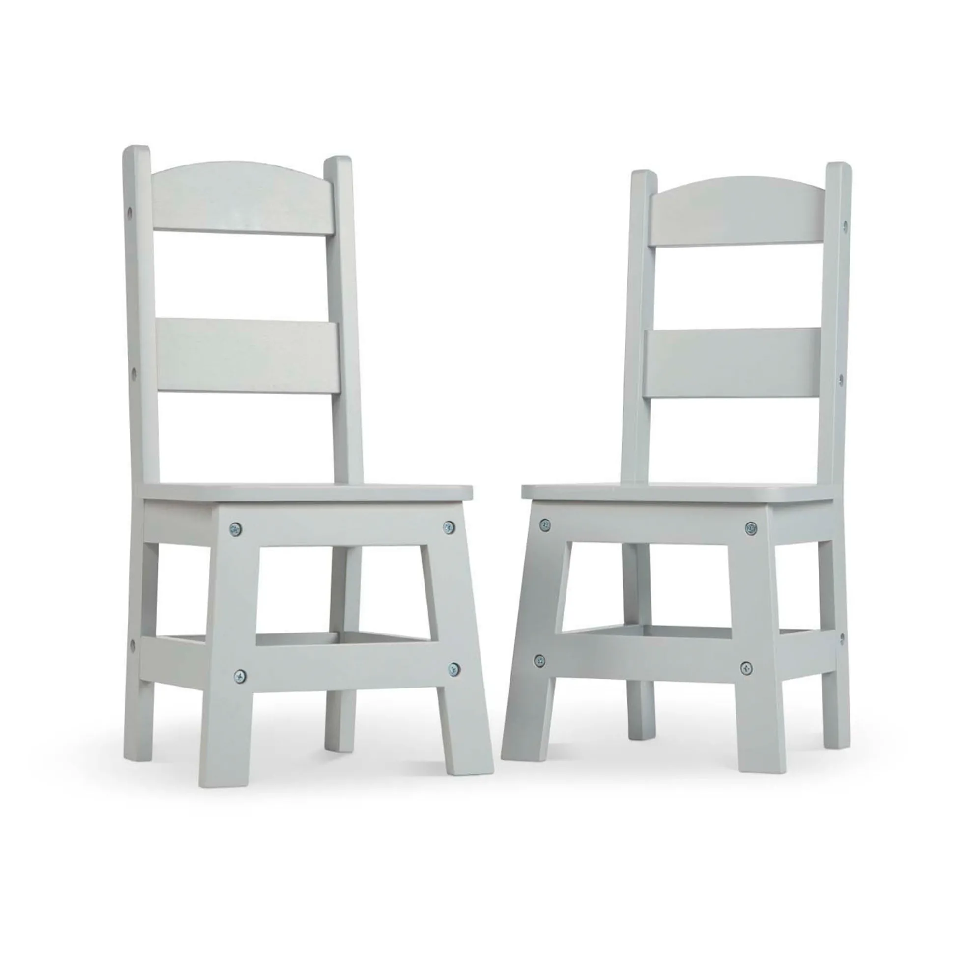 Child’s Wooden Chair Pair – Gray