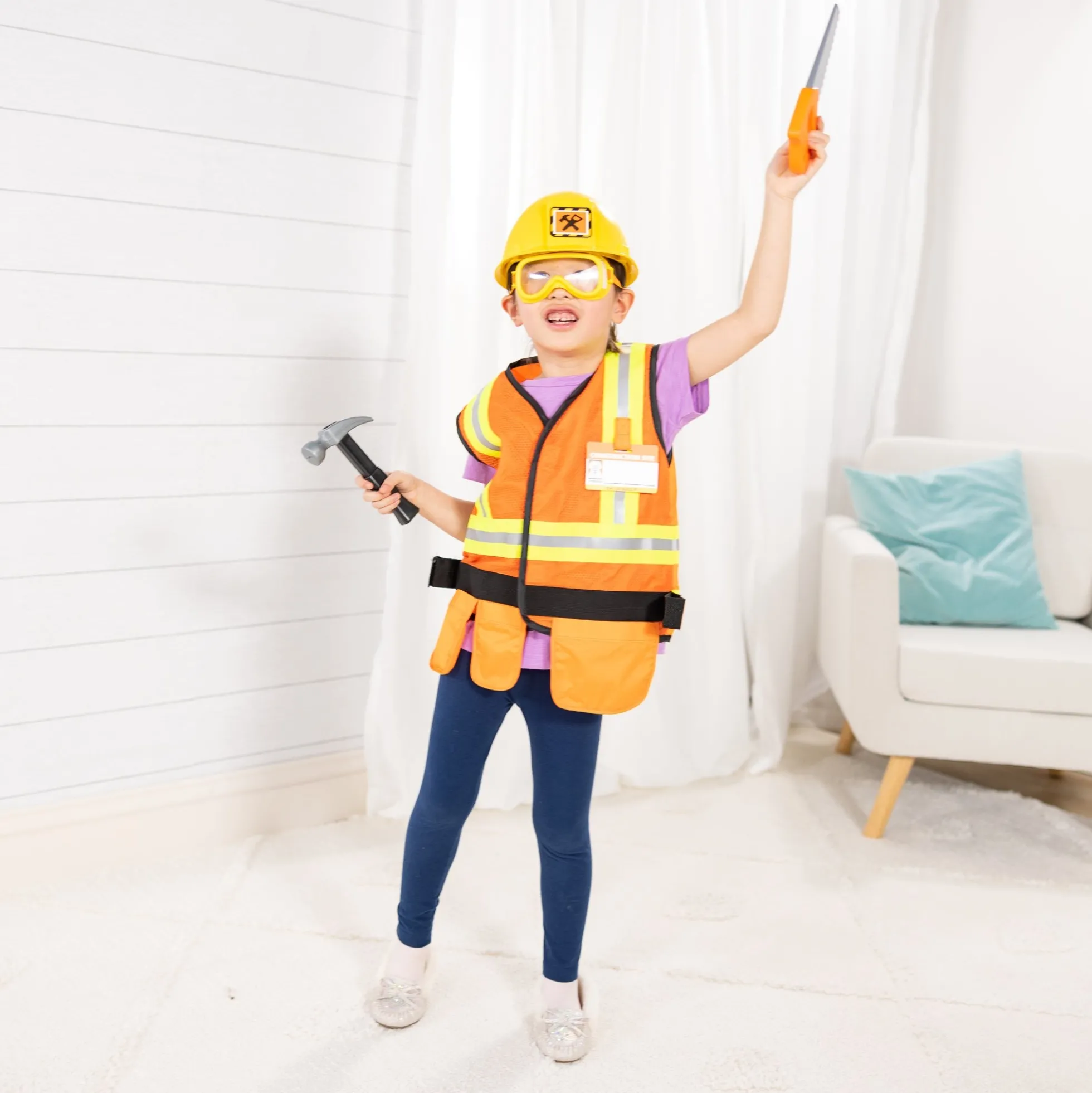 Construction Worker Costume Role Play Set