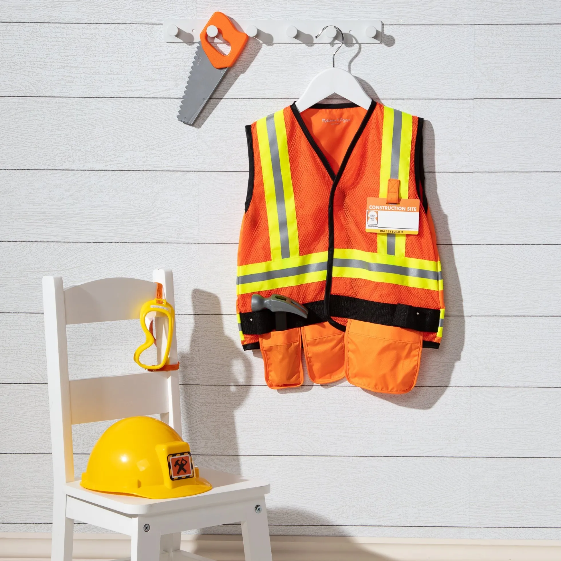 Construction Worker Costume Role Play Set