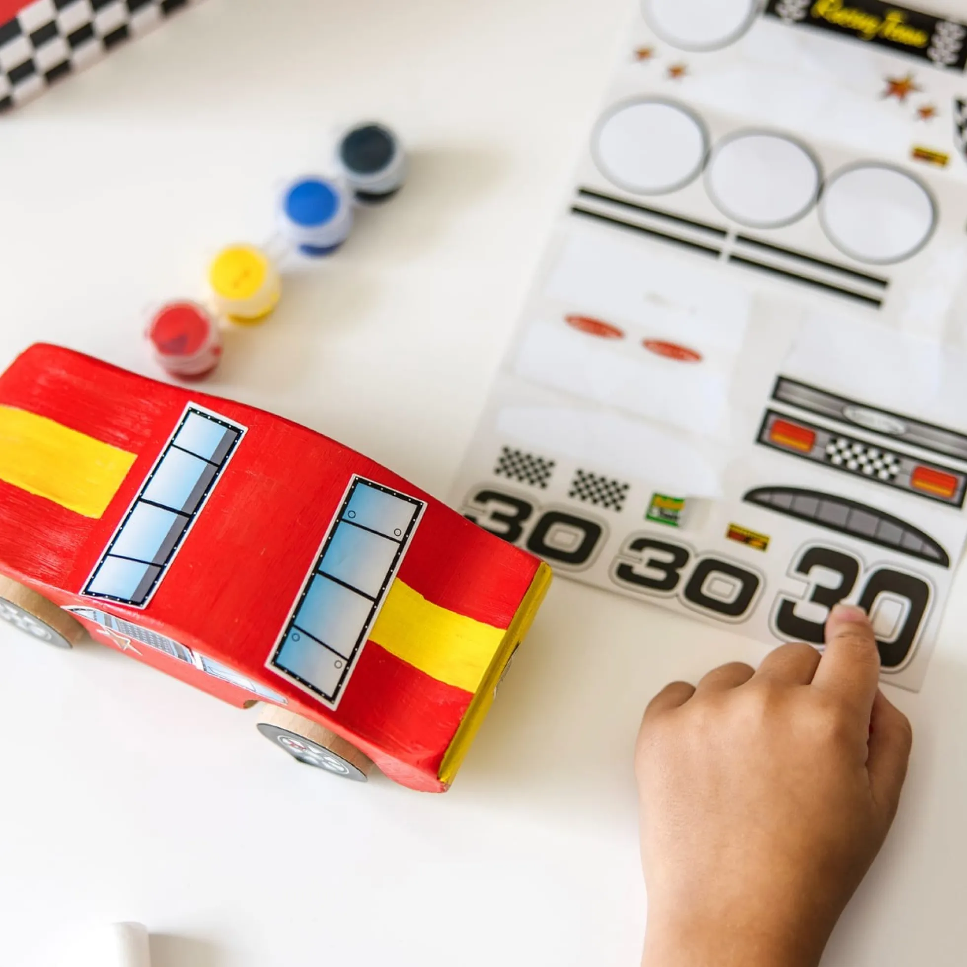 Decorate-Your-Own Wooden Race Car
