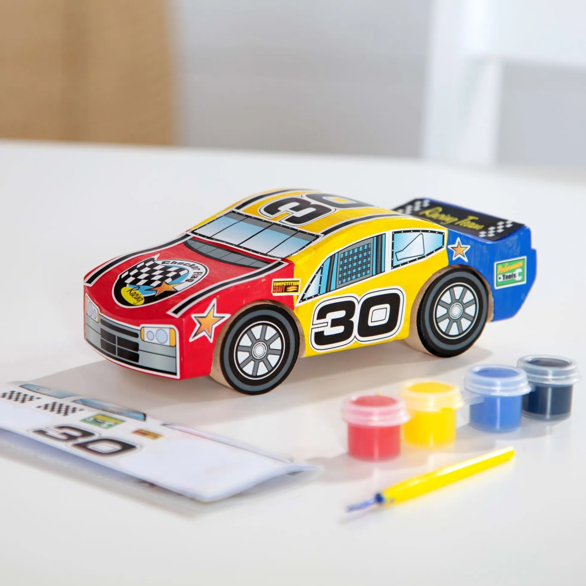 Decorate-Your-Own Wooden Race Car
