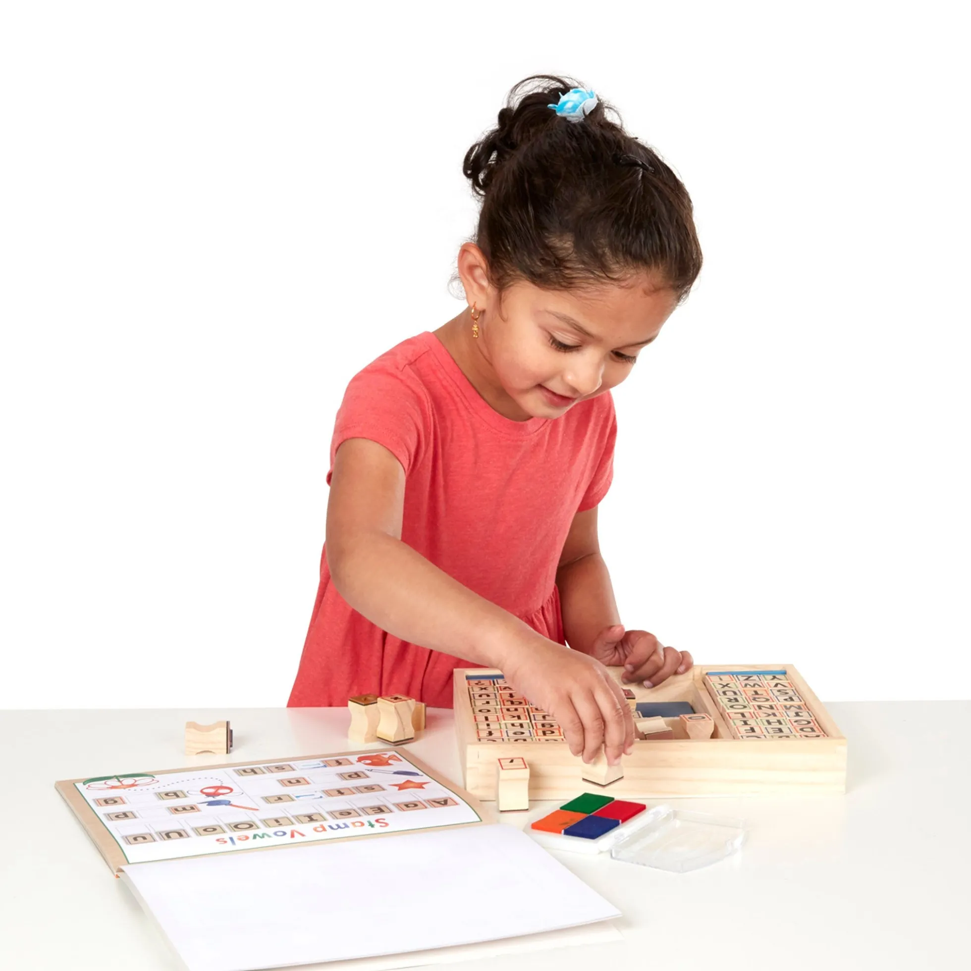 Deluxe Wooden Stamp Set - ABCs 123s