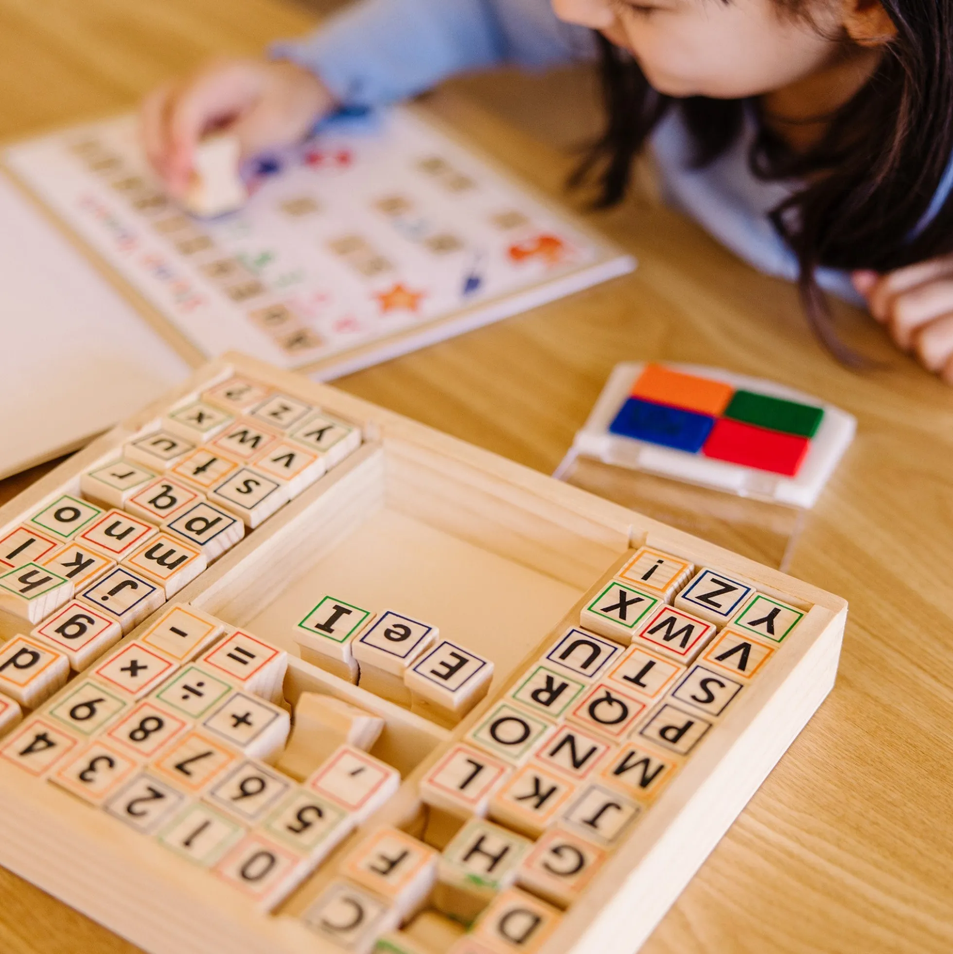 Deluxe Wooden Stamp Set - ABCs 123s
