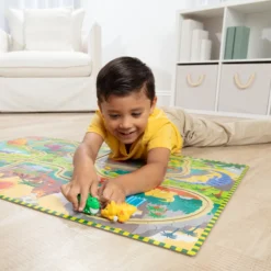 Dinosaur Adventure Tracks Floor Puzzle – 48 Pieces + 2 Wind-Up Dinosaurs