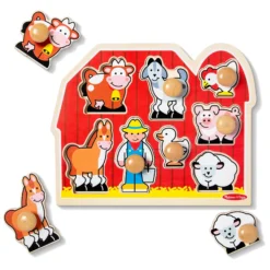 Farm Friends Jumbo Peg Puzzle - 8 Pieces