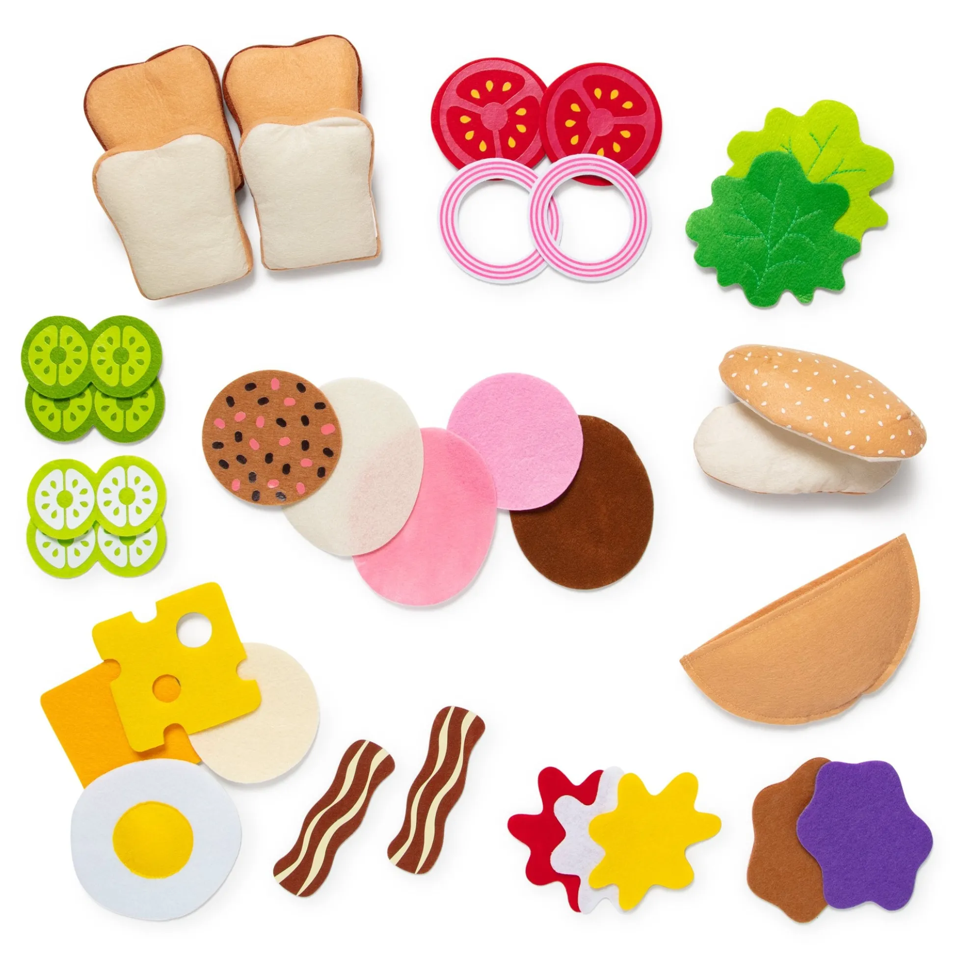 Felt Food Sandwich Play Set