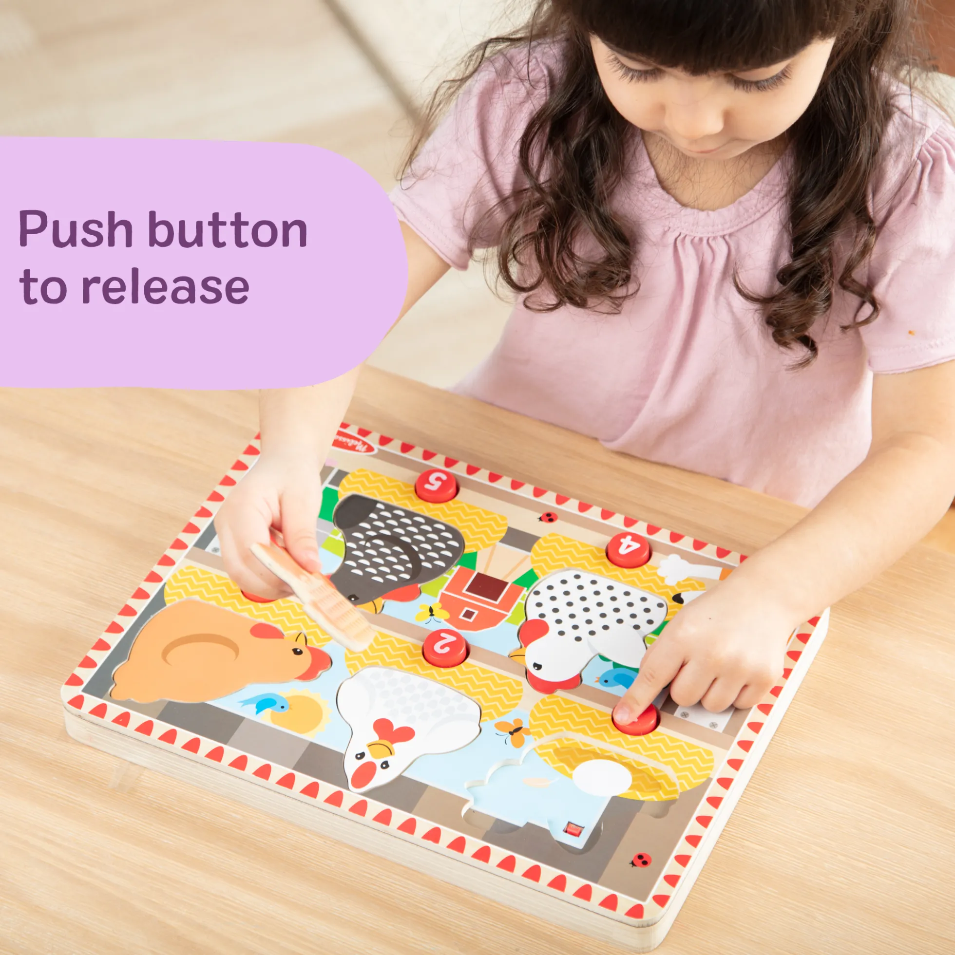 Happy Hens Push to Pop Puzzle