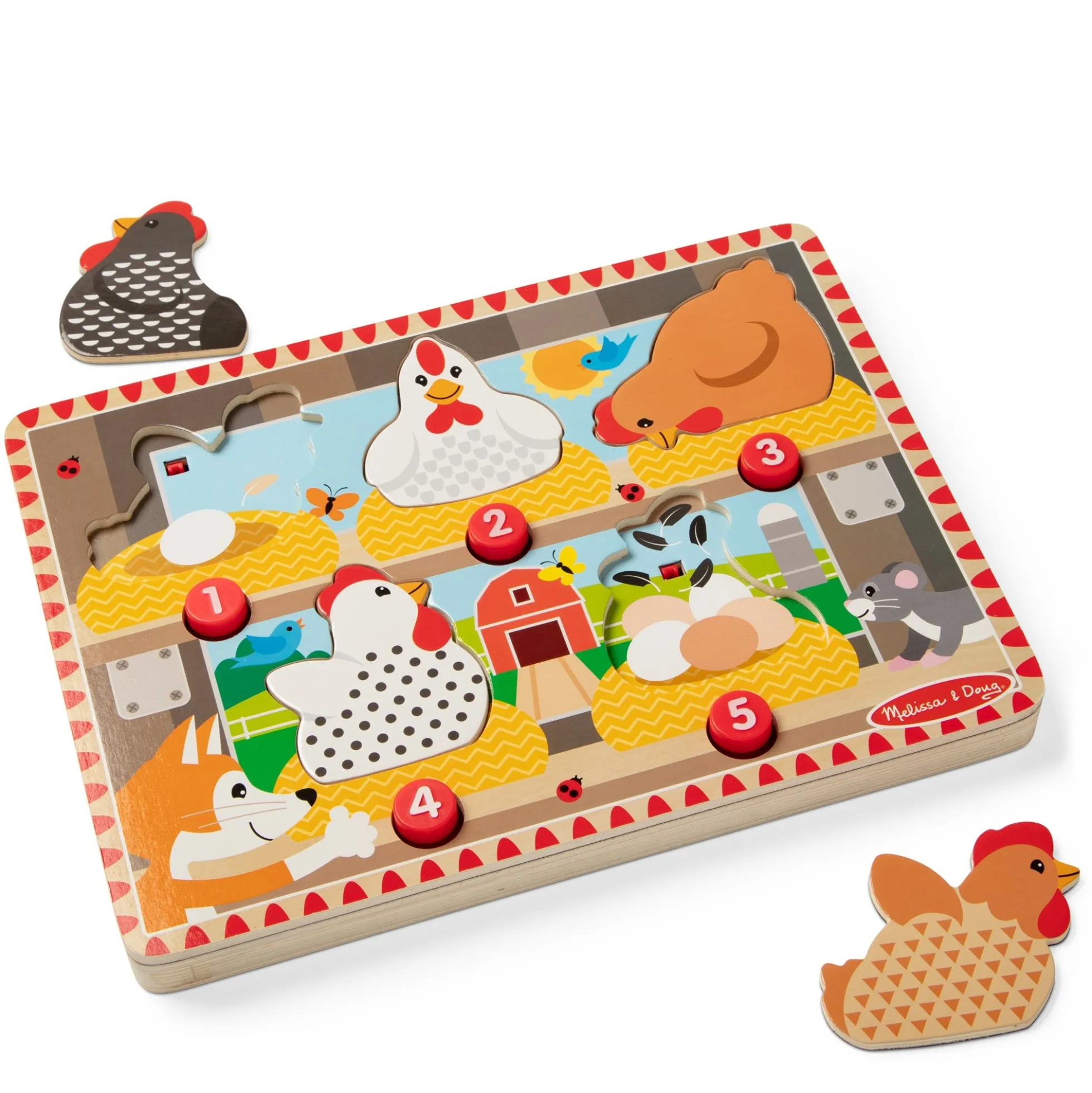 Happy Hens Push to Pop Puzzle
