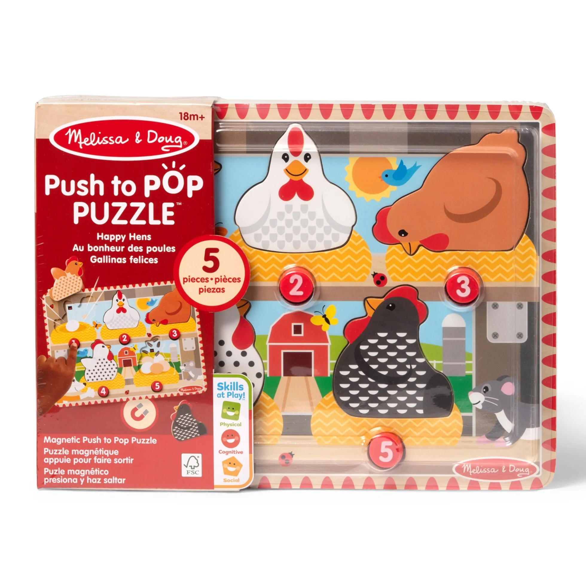 Happy Hens Push to Pop Puzzle