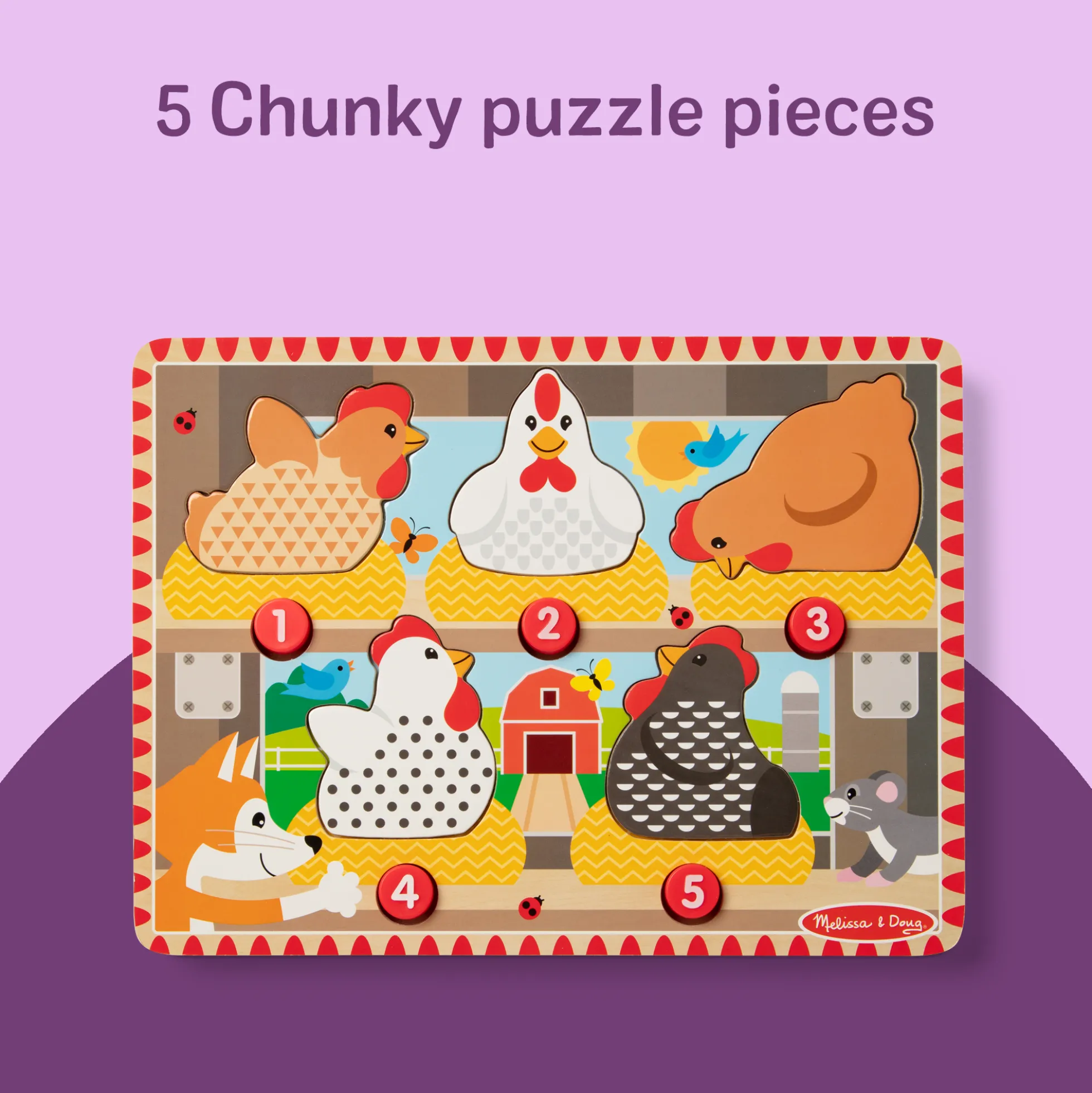 Happy Hens Push to Pop Puzzle