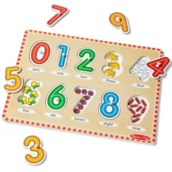 Lift & See Numbers Peg Puzzle - 10 Pieces