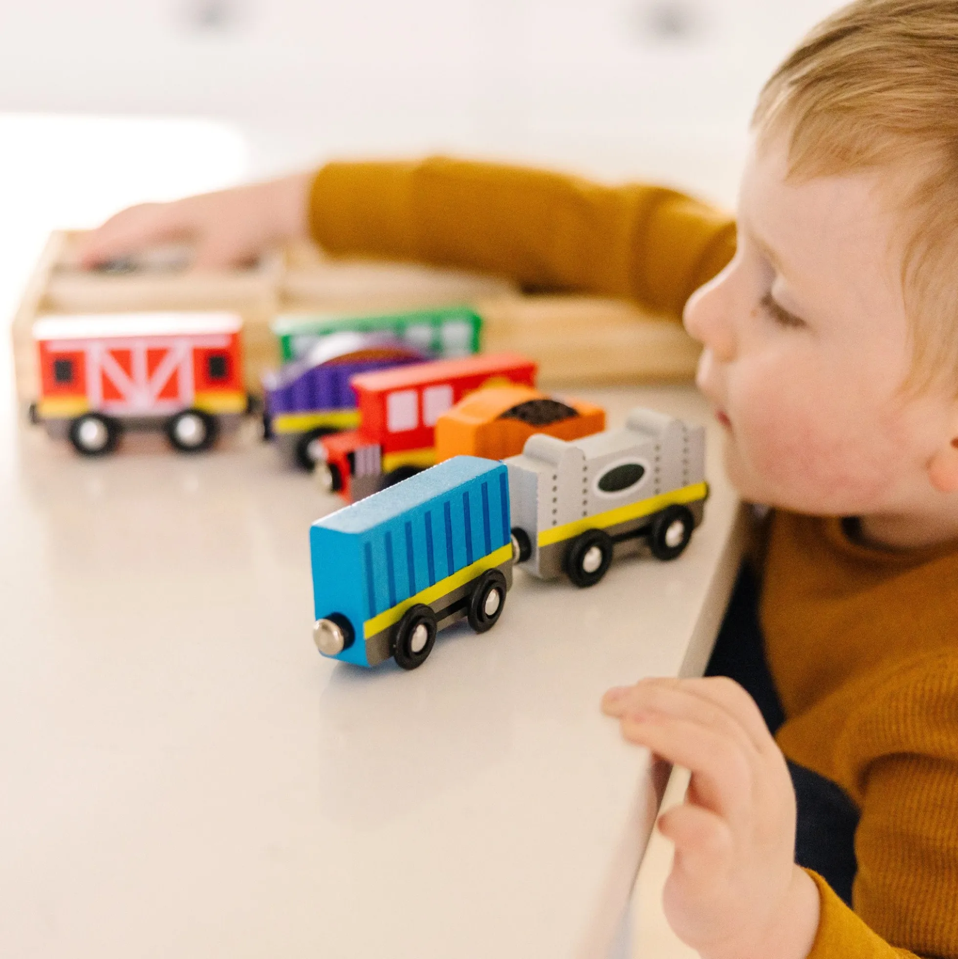 Magnetic Wooden Train Cars