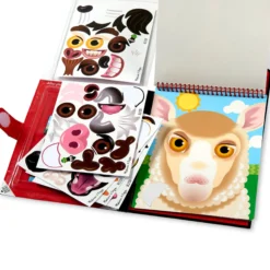 Make-a-Face – Farm Reusable Sticker Pad – On the Go Travel Activity