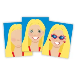 Make-a-Face Sticker Pad - Fashion Faces