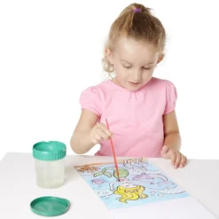 My First Paint With Water Kids' Art Pad With Paintbrush - Cheerleaders, Flowers, Fairies, and More