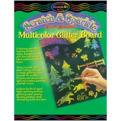 Scratch & Sparkle Multicolor Glitter w/stylus (10 boards)