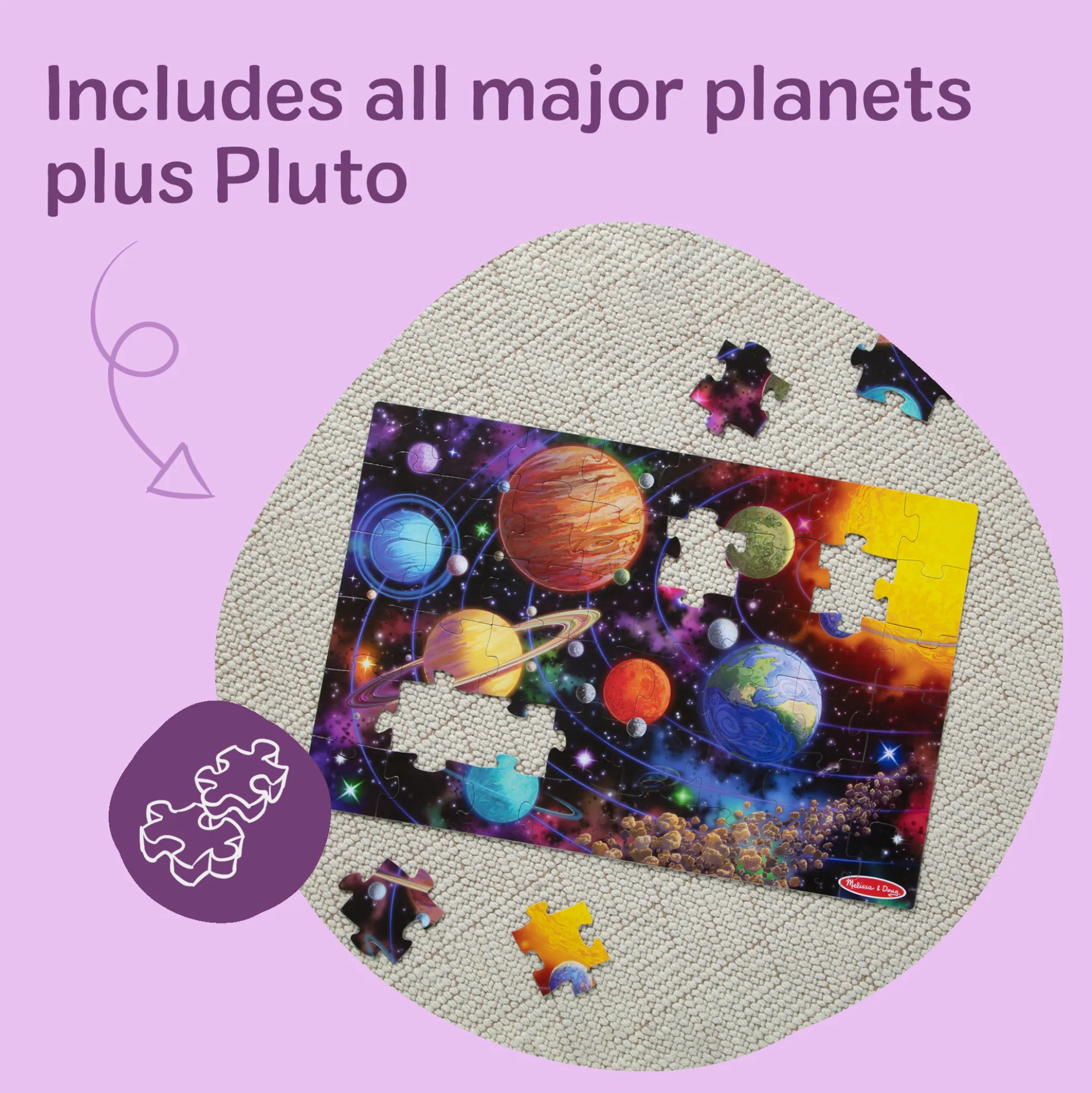 Solar System Floor Puzzle - 48 Pieces