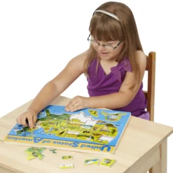 U.S.A. Map Wooden Puzzle