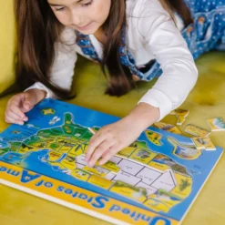 U.S.A. Map Wooden Puzzle