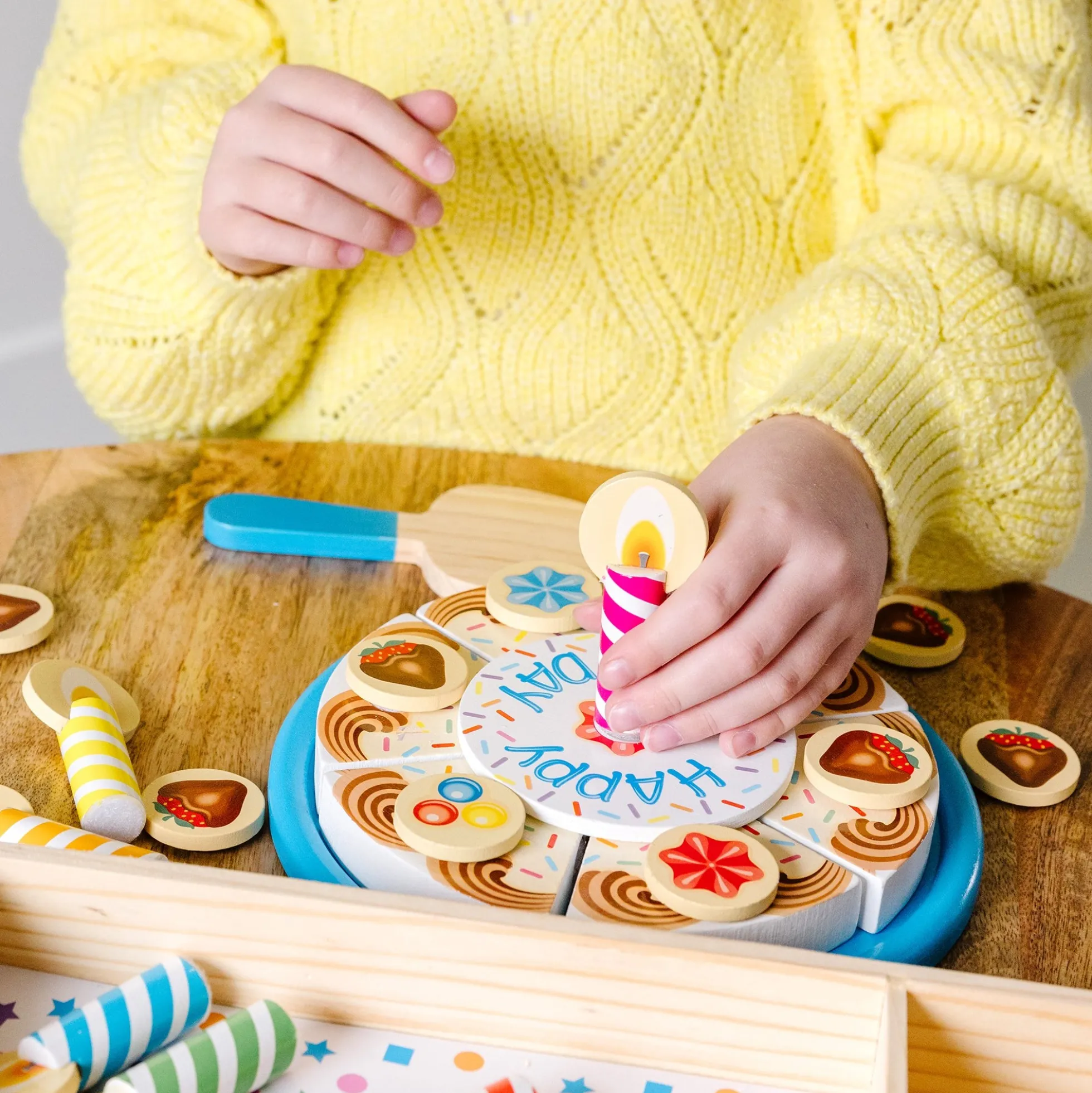 Wooden Birthday Cake Play Set