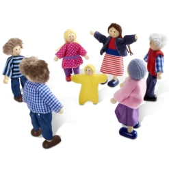 Wooden Doll Family