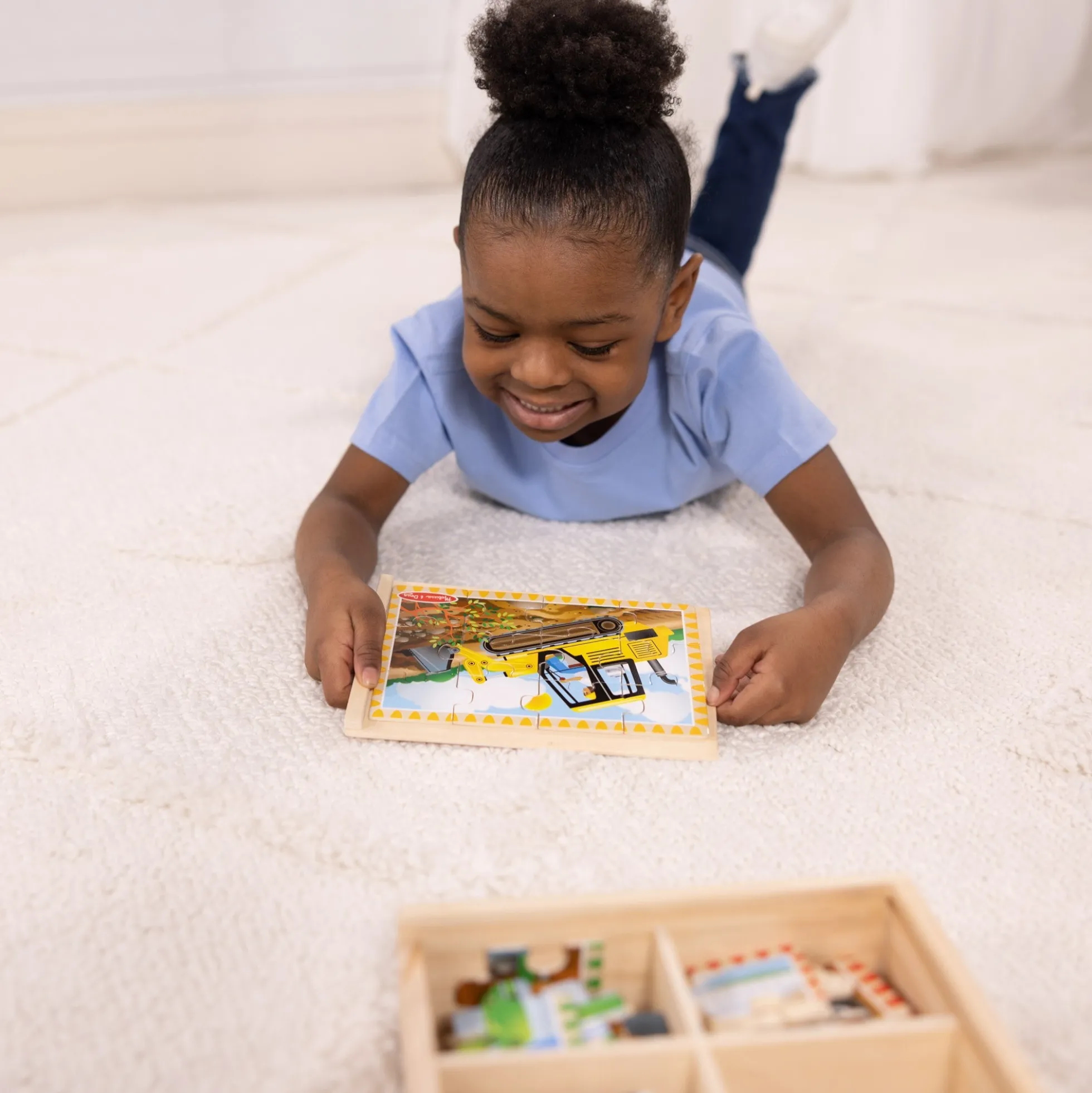 Wooden Jigsaw Puzzles in a Box - Construction