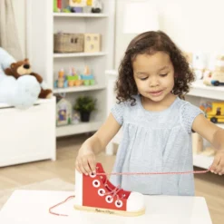 Wooden Lacing Shoe