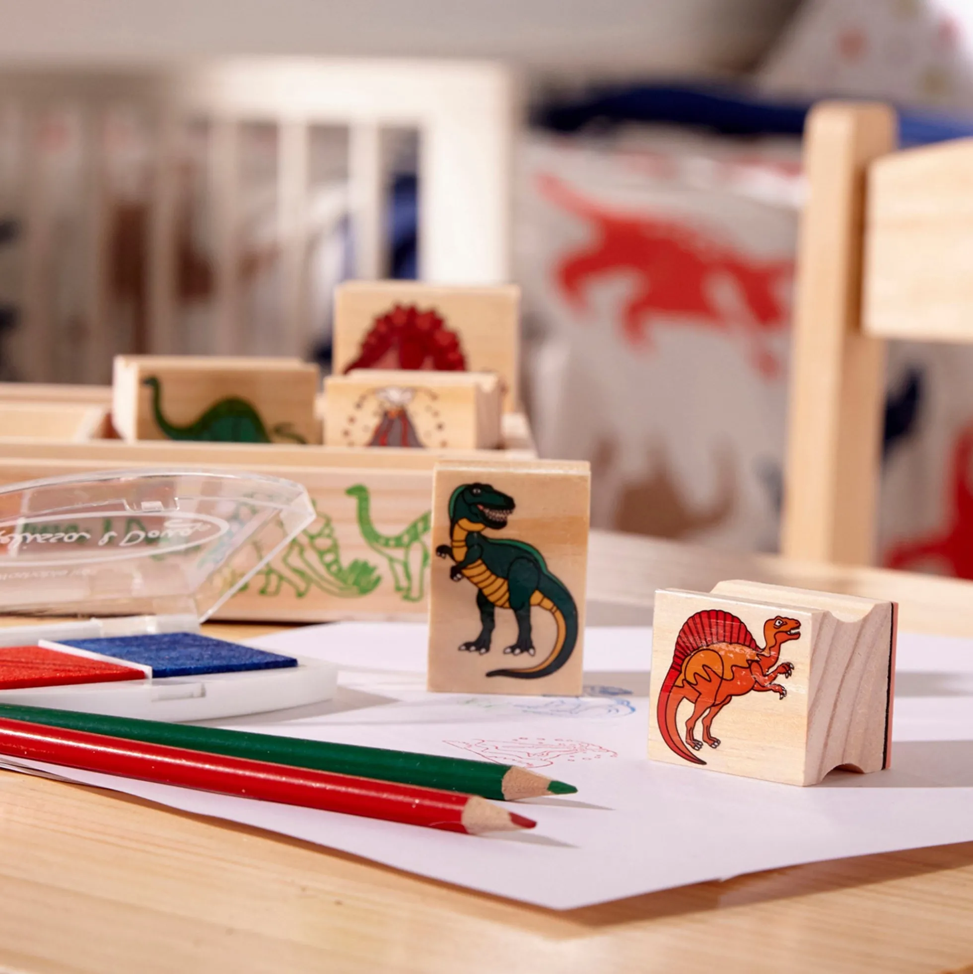 Wooden Stamp Set - Dinosaurs