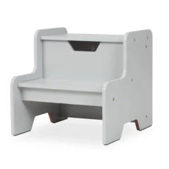 Wooden Step Stool – Gray