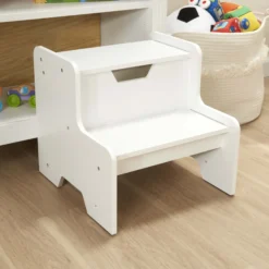 Wooden Step Stool - White