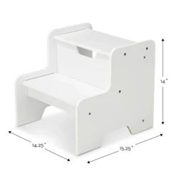 Wooden Step Stool - White
