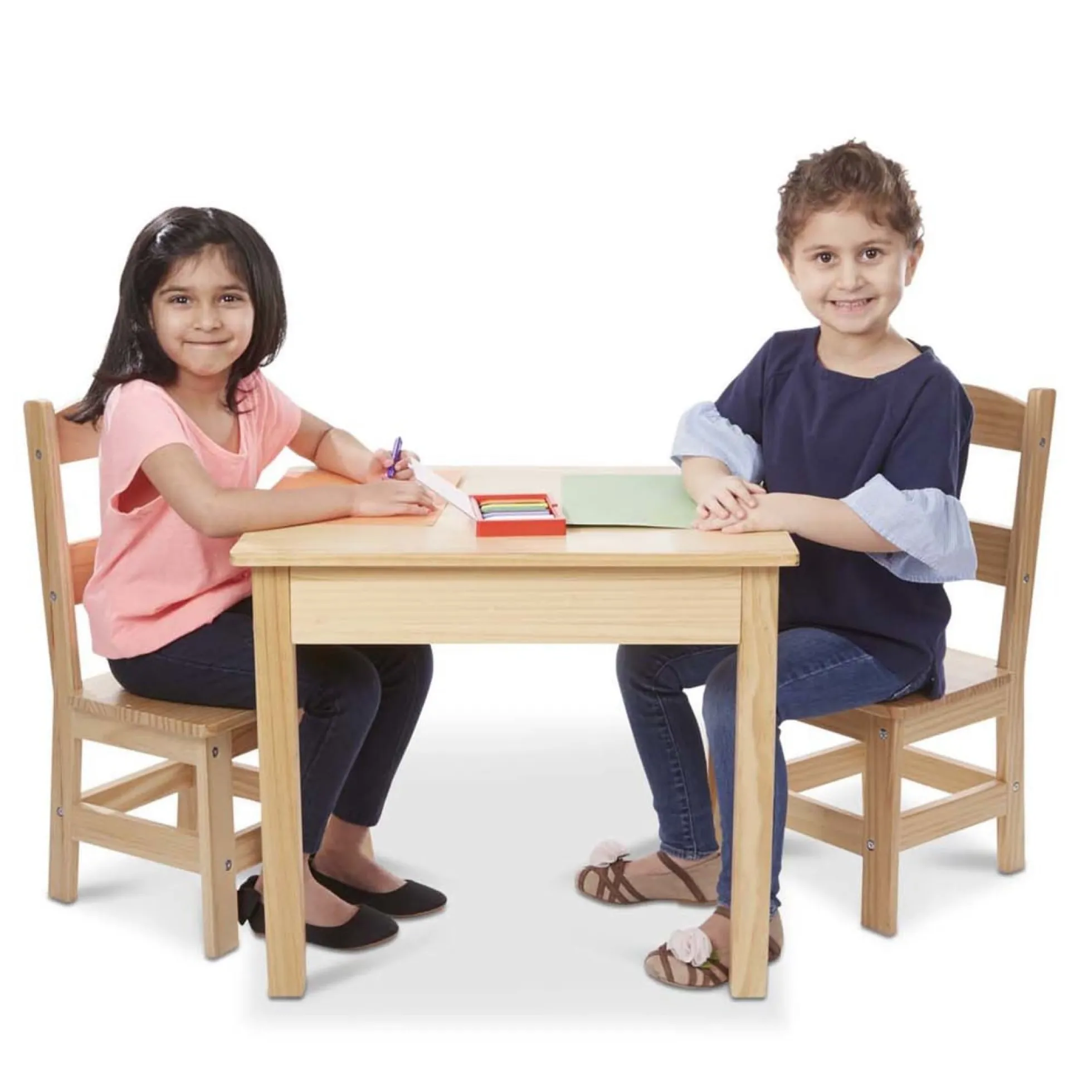 Wooden Table & Chairs - Natural