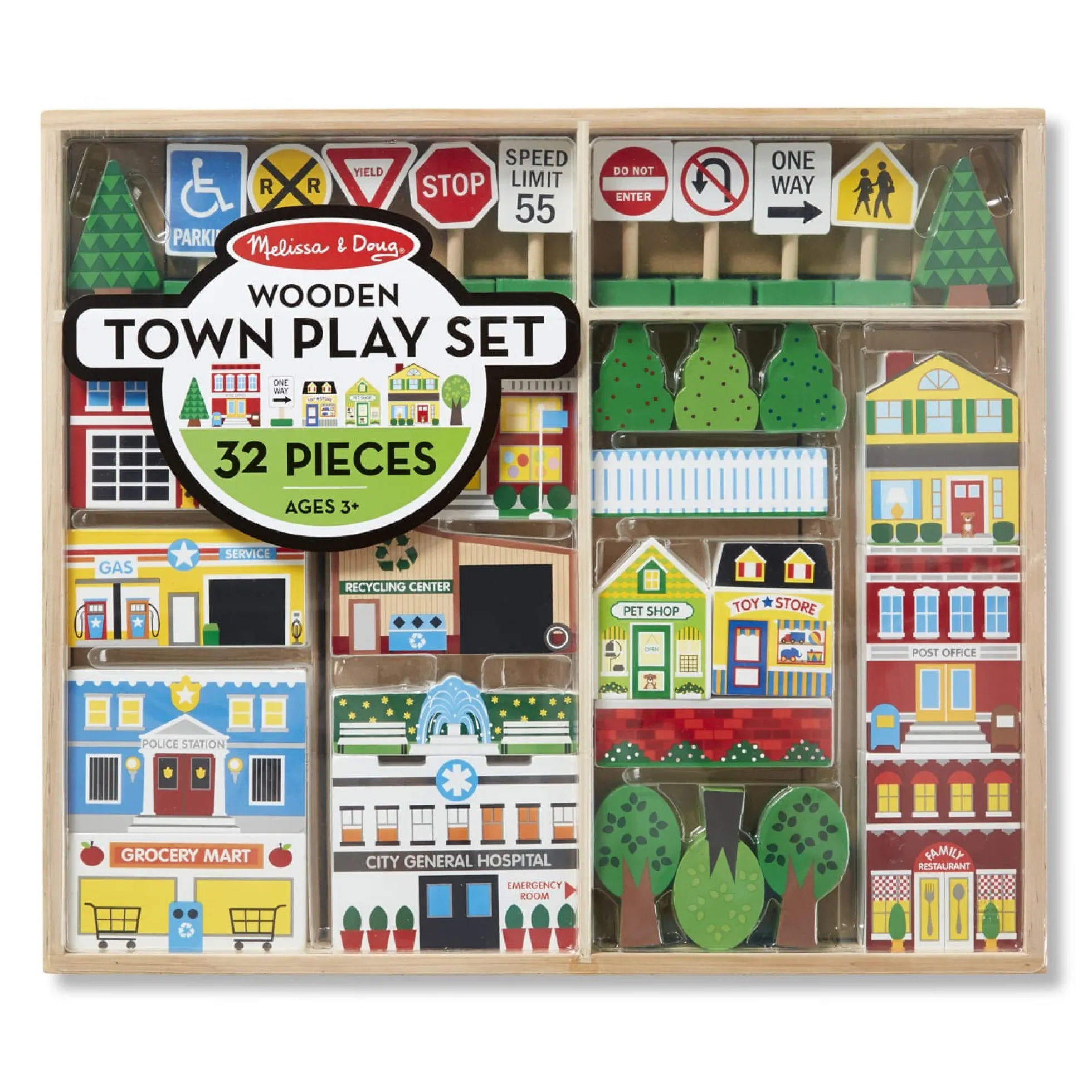 Wooden Town Play Set