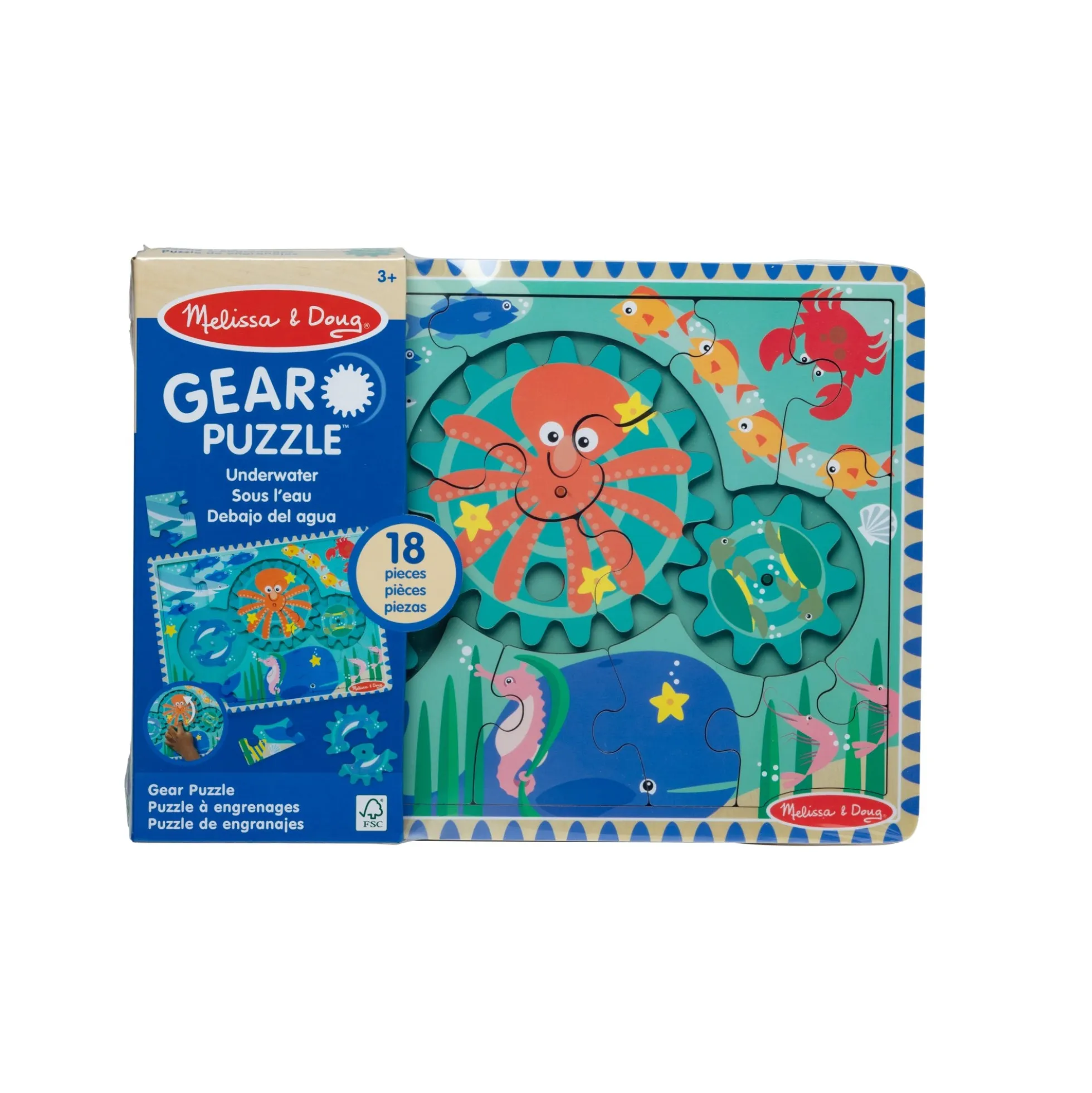Wooden Underwater Gear Puzzle – 18 Pieces