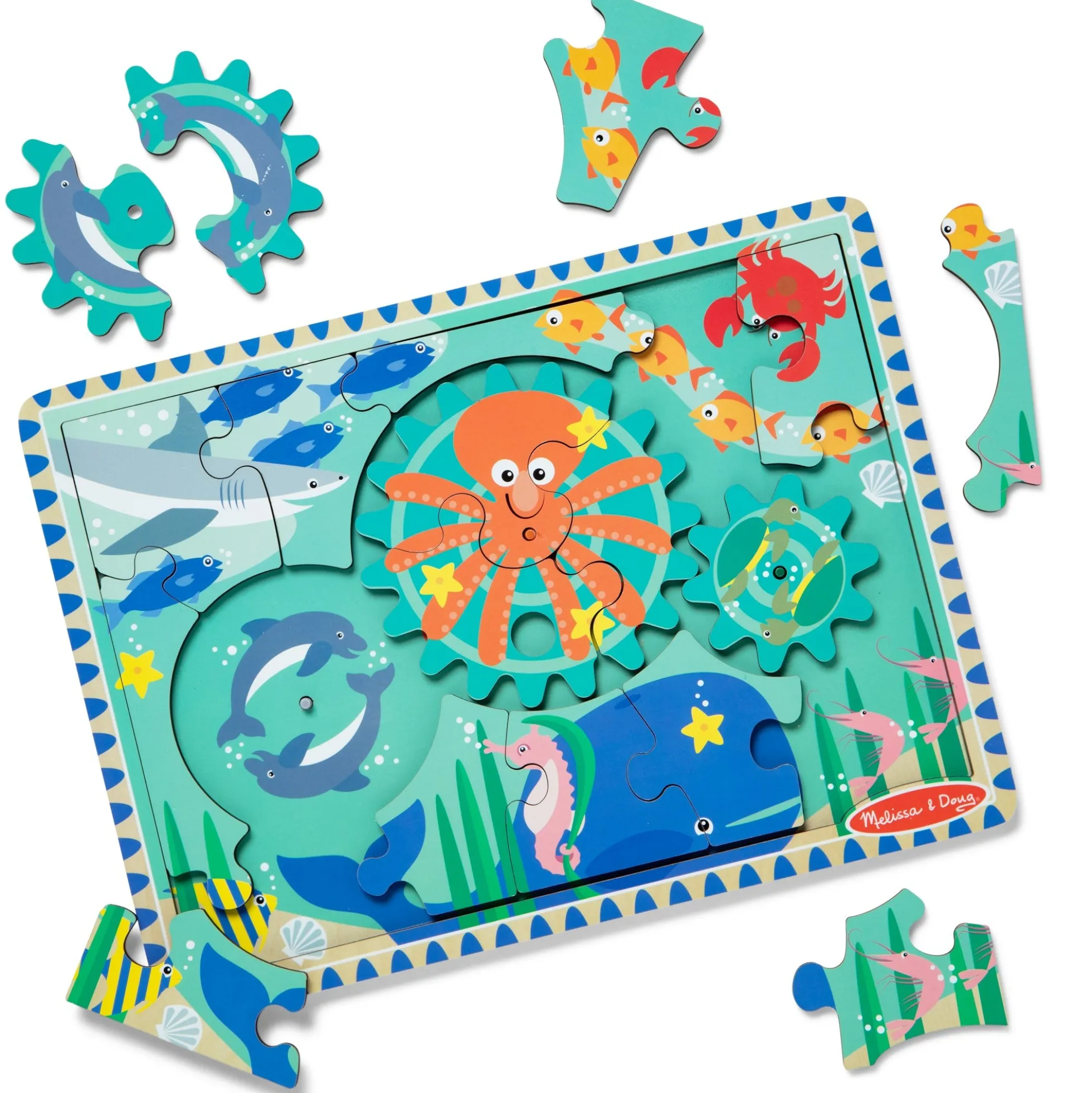 Wooden Underwater Gear Puzzle – 18 Pieces